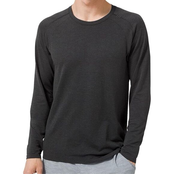 Lululemon Other - Lululemon Men's Long Sleeve Metal Vent Tech Shirt sz M Black Heathered Crew Neck